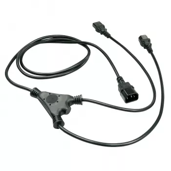 Lindy 2 m IEC-haaroituskaapeli IEC C14 – 2 x IEC C13