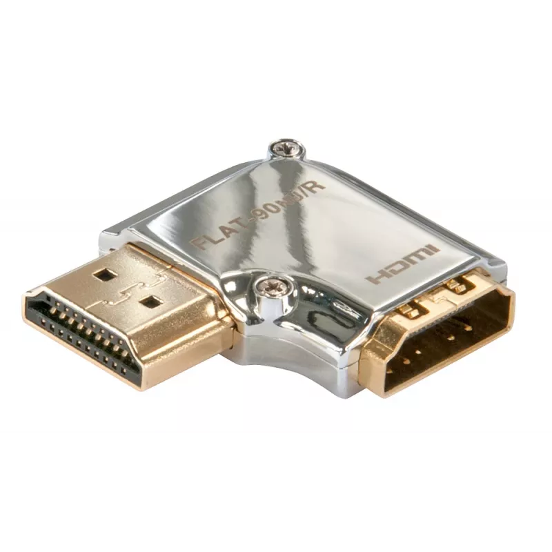 Lindy CROMO HDMI-uros HDMI-naaras 90 asteen kulma-adapteri - oikealle