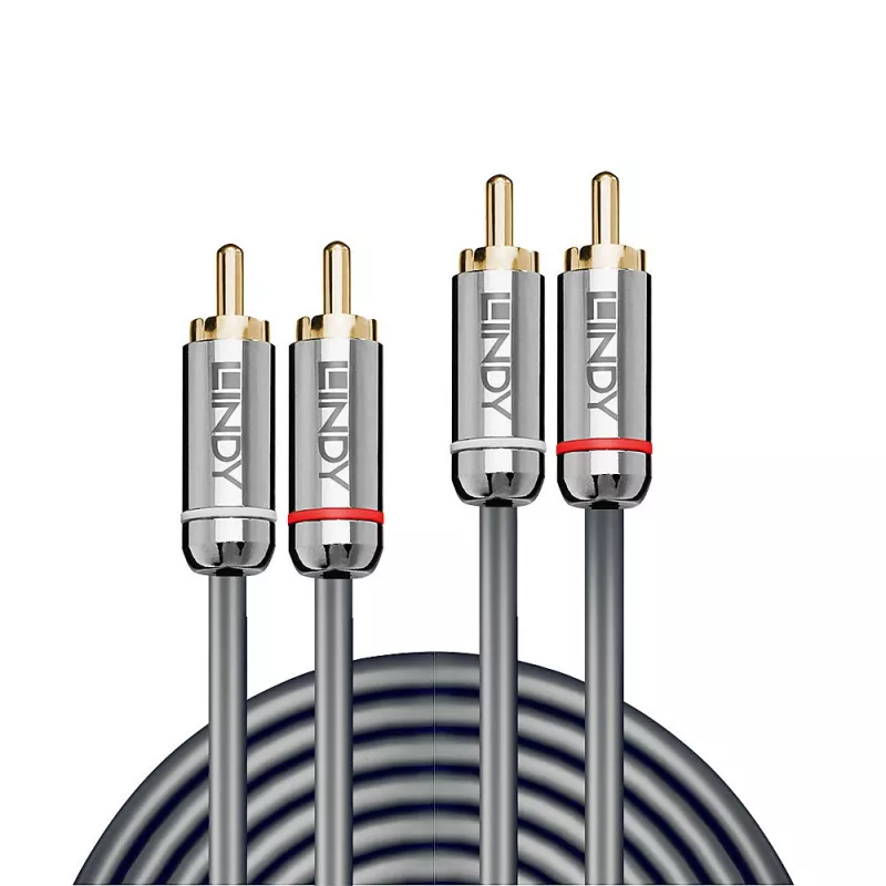 Lindy 10 m dual RCA -audiokaapeli, Cromo Line