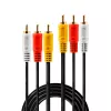 Lindy 1 m Premium AV-kaapeli 3x RCA-uros 3x RCA-uros