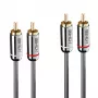 Lindy 3 m dual RCA -audiokaapeli, Cromo Line