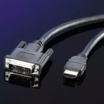 DVI-kaapeli ROLINE DVI (18+1) uros - HDMI uros 2 m