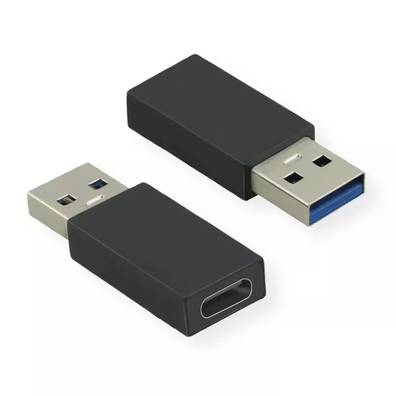 Adapteri USB 3.2 Gen 1 VALUE Type-A – C M/W musta