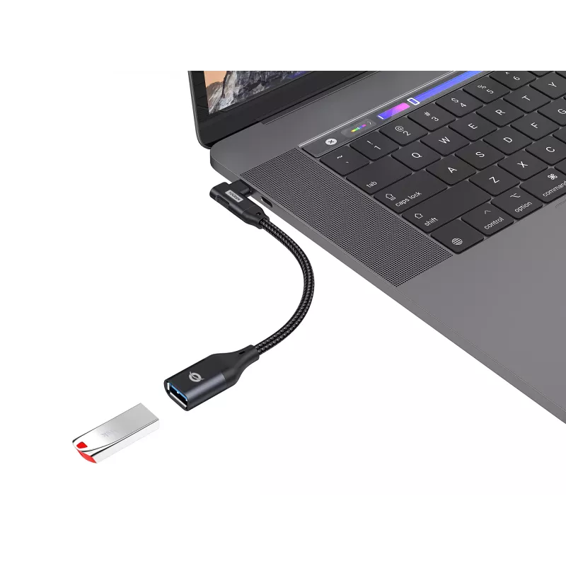 Conceptronic ABBY19B USB 3.2 Gen 2 90° kulma - USB-A OTG -adapteri