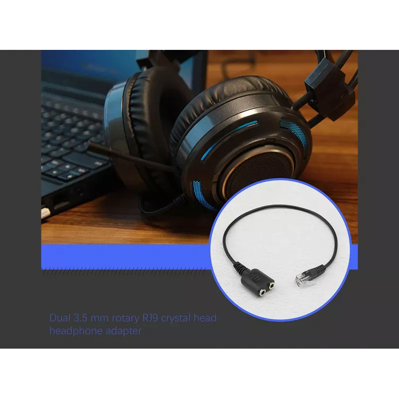 Equip RJ9 - 3,5 mm kuulokeaudiosovitin musta 0,25 m