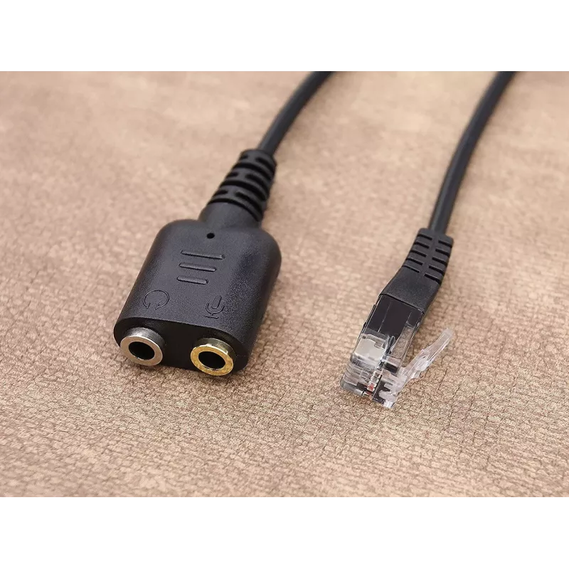 Equip RJ9 - 3,5 mm kuulokeaudiosovitin musta 0,25 m