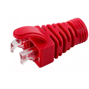 MicroConnect CONB65R -vedonpoistoholkki Cat5e/Cat6/Cat6A-kaapeleille 6,5 mm asti, punainen