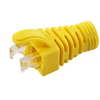 MicroConnect CONB65Y -vedonpoistoholkki Cat5e/Cat6/Cat6A-kaapeleille 6,5 mm asti, keltainen