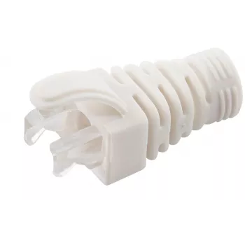 MicroConnect CONB65W -vedonpoistoholkki Cat5e/Cat6/Cat6A-kaapeleille 6,5 mm asti, valkoinen