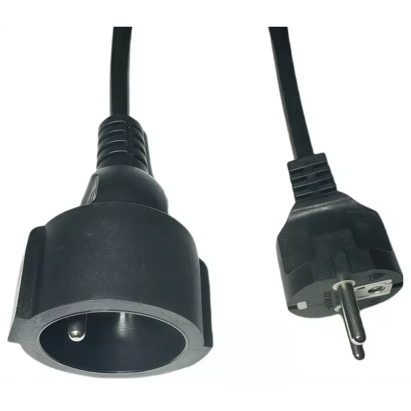 MicroConnect MC-PE0300FRB jatkojohto EU-pistokkeesta ranskalaiseen E-tyyppiin, 3 m, musta