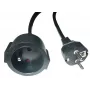 MicroConnect MC-PE0500FRB -virtajohdon jatko 500 cm EU-pistokkeella, musta