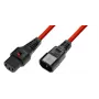 Microconnect MC-C13C14LOCK-2M virtajohto punainen C13-liitin C14-liitin
