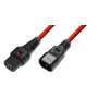 Virtajohto MicroConnect MC-C13C14LOCK-2.5MR — IEC C13 C14, lukitusklipsillä, 2,5 m