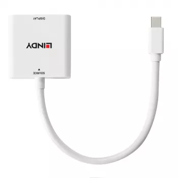 Lindy Mini DisplayPort DVI -muunnin 0,18 m Mini DisplayPort DVI-I