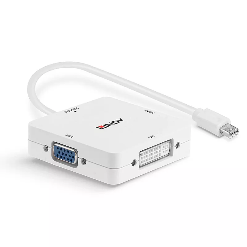 Lindy Mini DisplayPort 1.2 HDMI 1.4, DVI ja VGA -muunnin