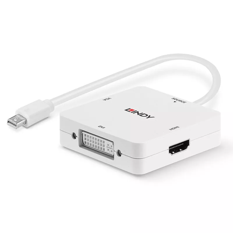 Lindy Mini DisplayPort 1.2 HDMI 1.4, DVI ja VGA -muunnin