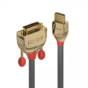 Lindy 1m HDMI–DVI-D-kaapeli, Gold Line