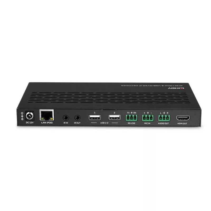 AV-vastaanotin Lindy 4K30 HDMI ja USB over IP -järjestelmä – dekooderi