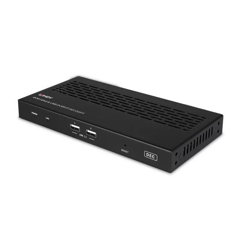 AV-vastaanotin Lindy 4K30 HDMI ja USB over IP -järjestelmä – dekooderi
