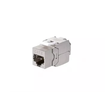 Equip Cat 8.1 -suojattu Keystone Jack -työkaluton 8 kpl ruostumaton teräs RJ-45