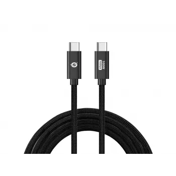 Conceptronic ETTA02B12 USB 3.2 Gen 2 C-C PD 3.0 100W -kaapeli 1,2 m, 20 V 5 A, 10 Gbit/s, E-Mark