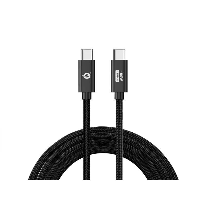Conceptronic ETTA02B12 USB 3.2 Gen 2 C-C PD 3.0 100W -kaapeli 1,2 m, 20 V 5 A, 10 Gbit/s, E-Mark