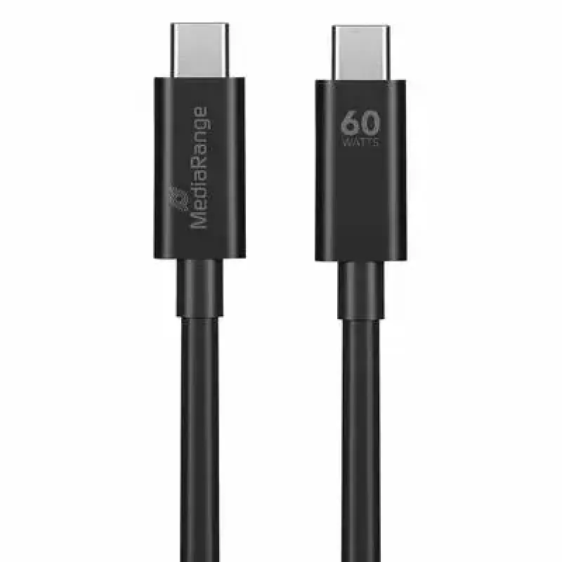 USB-kaapeli MediaRange MRCS213 1,2 m USB 3.2 Gen 1 USB-C musta