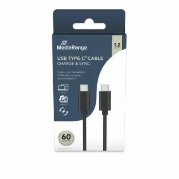 USB-kaapeli MediaRange MRCS213 1,2 m USB 3.2 Gen 1 USB-C musta