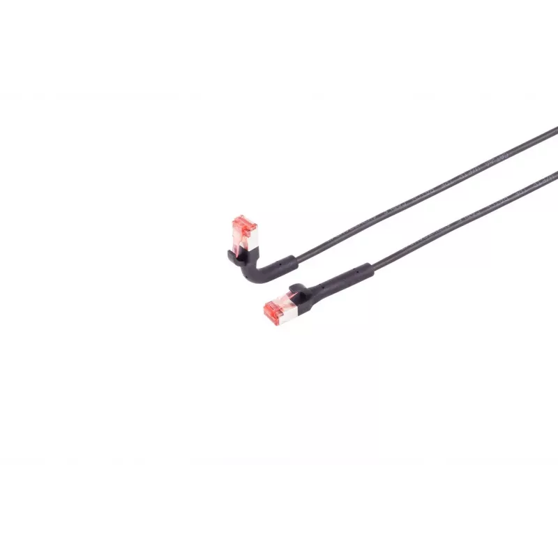Verkkokaapeli Lanview LV-6AFTP-FLEX-ANG-005B RJ45 Cat6A 5 m musta