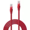 Verkkokaapeli Lindy 3 m Cat.6 RJ-45 U/UTP punainen