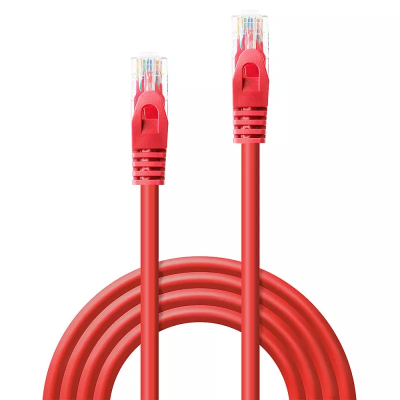 Lindy 48182 -verkkokaapeli punainen 1 m Cat6 U/UTP (UTP)