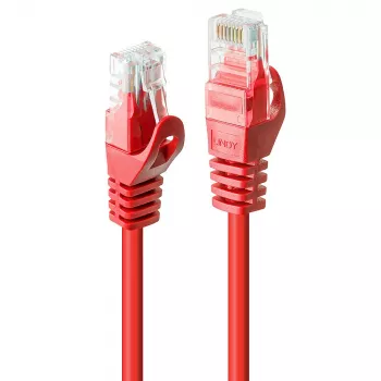 Verkkokaapeli Lindy RJ45/RJ45 CAT6 2 m RJ-45 U/UTP punainen