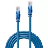 Lindy 0,3 m CAT6 U/UTP -verkkokaapeli, sininen