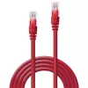 Verkkokaapeli Lindy 1 m Cat.6 RJ-45 U/UTP punainen