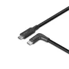 Lindy 1 m USB 3.2 Type-C -kaapeli, 90° kulmaliitin, 10 Gbit/s