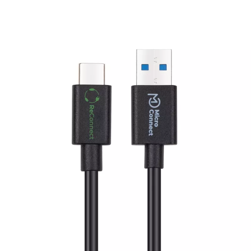 Microconnect ECO-USB3.2CA1 USB-kaapeli USB 3.2 Gen 2 (3.1 Gen 2) 1 m USB A USB C musta