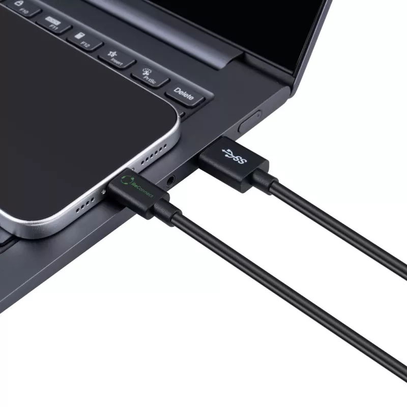 Microconnect ECO-USB3.2CA1 USB-kaapeli USB 3.2 Gen 2 (3.1 Gen 2) 1 m USB A USB C musta
