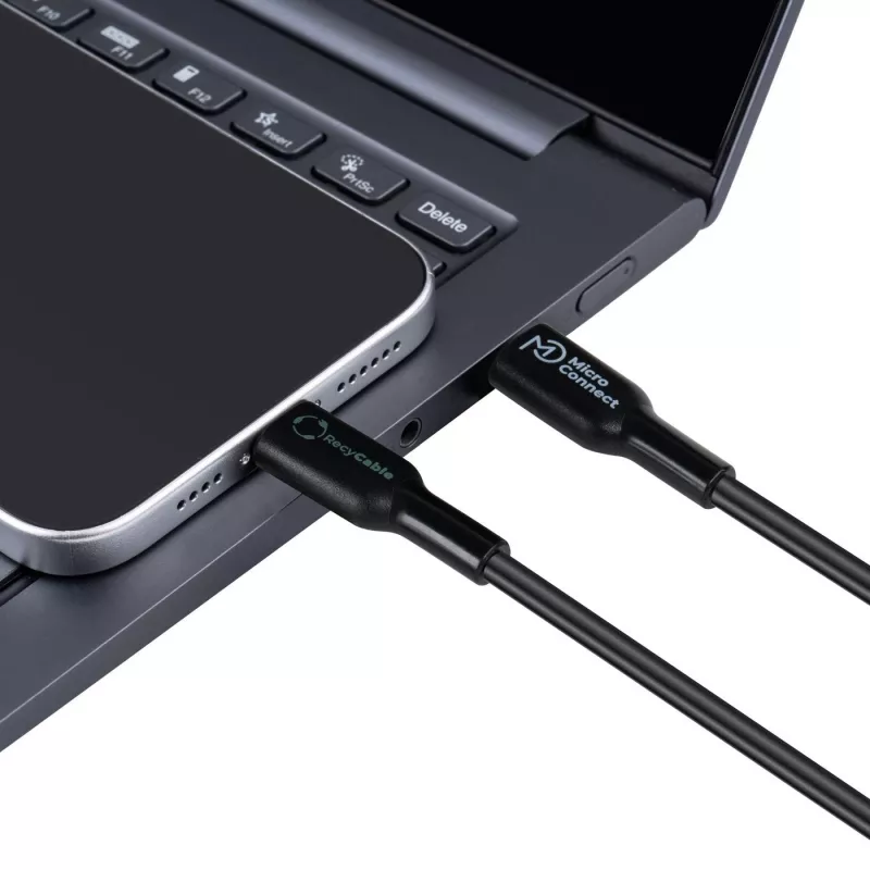 Microconnect ECO-USB3.1CL2 Lightning-kaapeli 2 m musta USB C