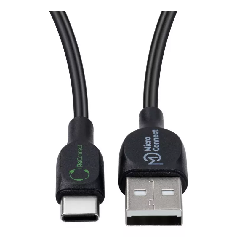 Microconnect ECO-USB3.1CCHAR1B USB-kaapeli USB 2.0 1 m USB A USB C musta