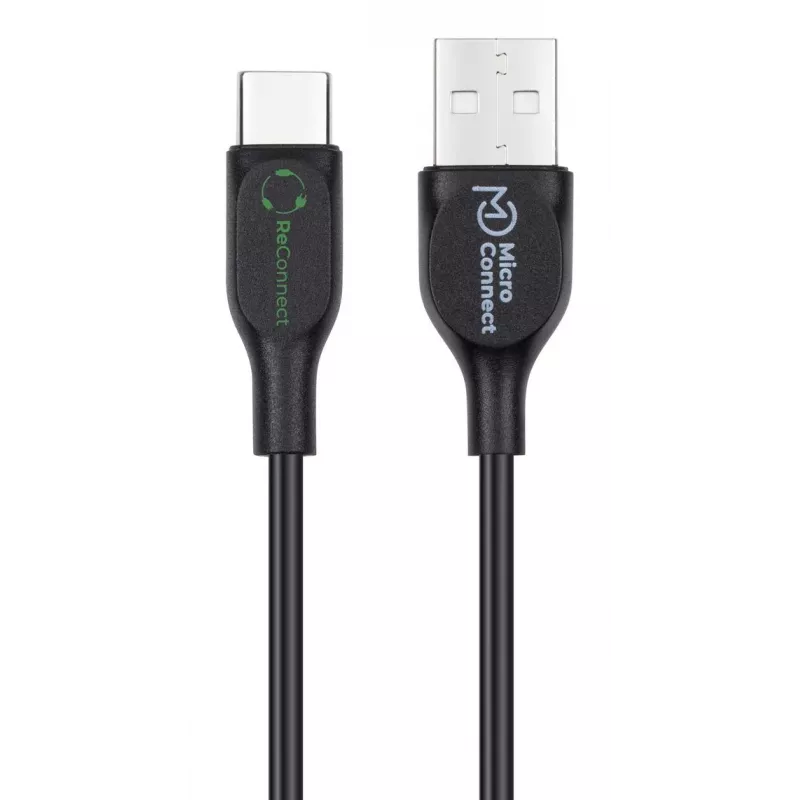 Microconnect ECO-USB3.1CCHAR3B USB-kaapeli USB 2.0 3 m USB A USB C musta