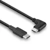 Lindy 1 m USB 2.0 suora USB-C - kulma USB-C -kaapeli