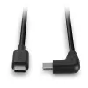 Lindy 1 m USB 2.0 suora USB-C - kulma USB-C -kaapeli