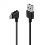 USB-kaapeli Lindy 32000 — USB 2.0, USB-A - USB-C, 0,5 m, musta