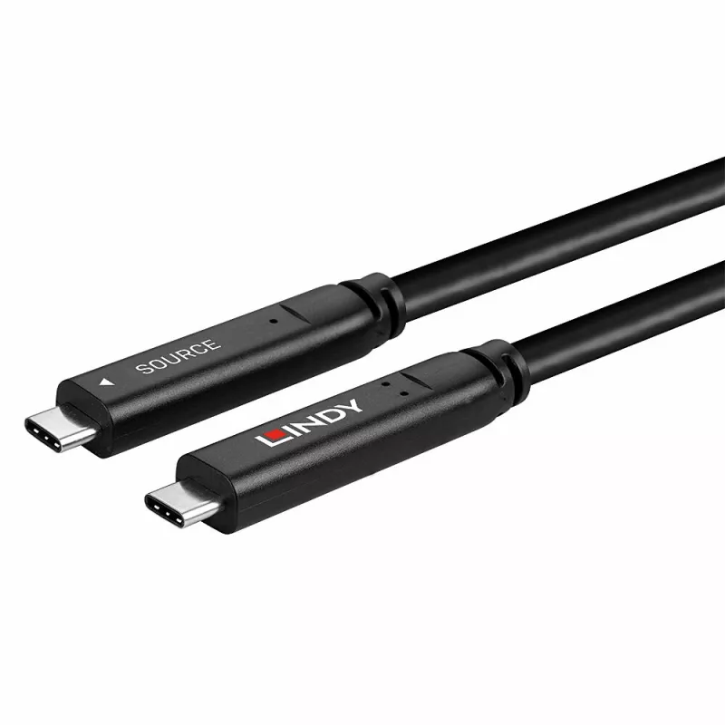 Lindy 10 m USB 3.2 Gen 2 & DP 1.4 tyyppi C hybridikaapeli