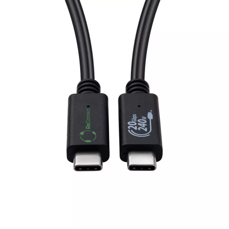 Microconnect ECO-USB3.2CC1 USB-kaapeli USB 3.2 Gen 2x2 1 m USB C musta