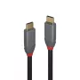 Lindy 0,5 m USB 3.2 Type-C–C-kaapeli, 20 Gbit/s, 5A, PD, Anthra Line
