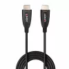 Lindy 38518 hybridi-valokuitu-HDMI 8K60 -kaapeli, 100 m, 4K 120 Hz, musta