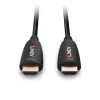 Lindy 38518 hybridi-valokuitu-HDMI 8K60 -kaapeli, 100 m, 4K 120 Hz, musta