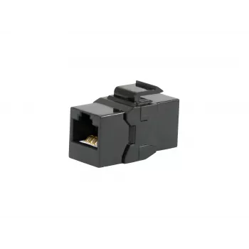 Keystone-inline-liitin EQUIP Cat.6A suojaamaton, RJ-45, matala rakenne, musta, 8 kpl