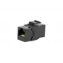 Keystone-inline-liitin EQUIP Cat.6A suojaamaton, RJ-45, matala rakenne, musta, 8 kpl